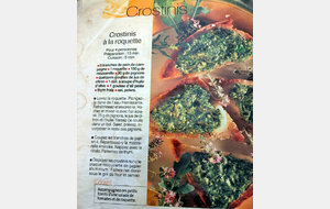 La recette des Crostinis à la Roquette en apéritif